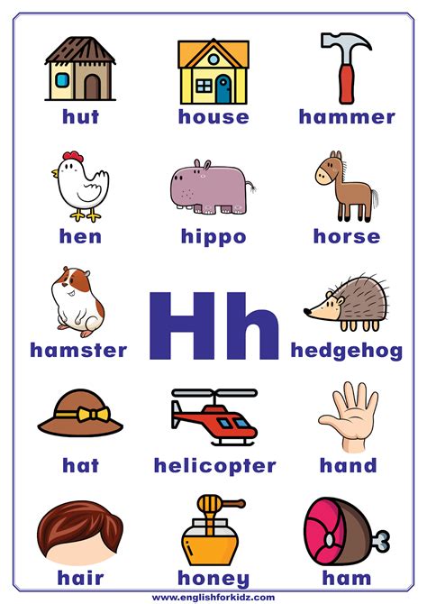 h for alphabet.